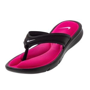 Nike Women’s Ultra Comfort Thong Pink Black Sandal